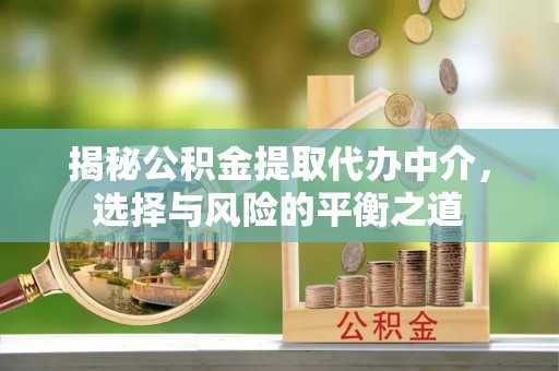嘉善揭秘公积金提取代办中介，选择与风险的平衡之道