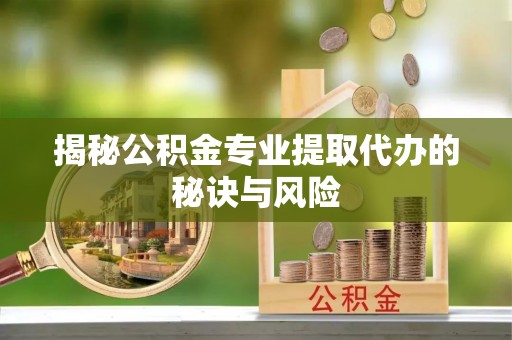 嘉善揭秘公积金专业提取代办的秘诀与风险