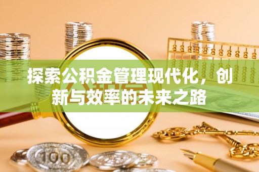 嘉善探索公积金管理现代化，创新与效率的未来之路