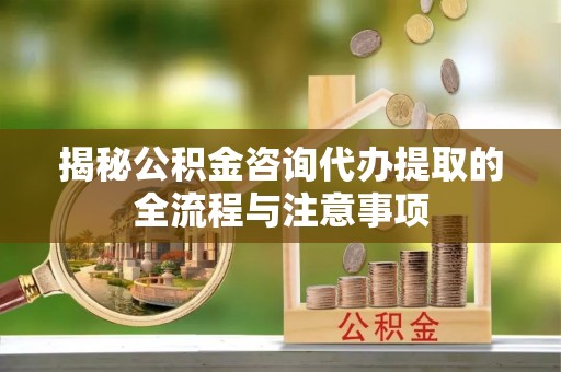 嘉善揭秘公积金咨询代办提取的全流程与注意事项