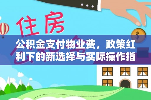 嘉善公积金支付物业费，政策红利下的新选择与实际操作指南