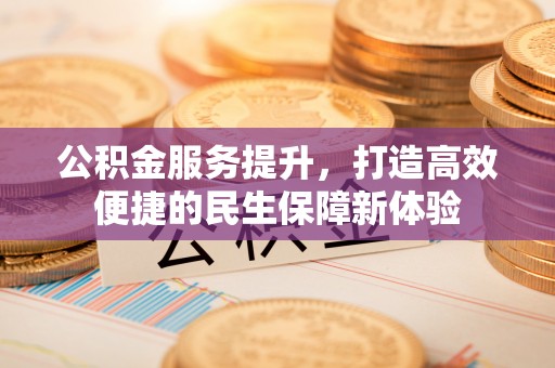 嘉善公积金服务提升，打造高效便捷的民生保障新体验