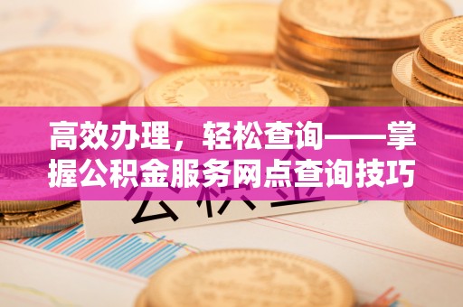 嘉善高效办理，轻松查询——掌握公积金服务网点查询技巧