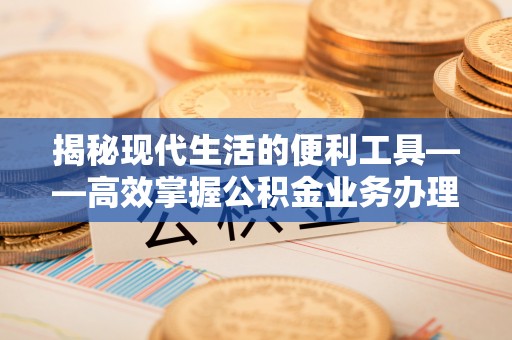 嘉善揭秘现代生活的便利工具——高效掌握公积金业务办理流程的关键步骤