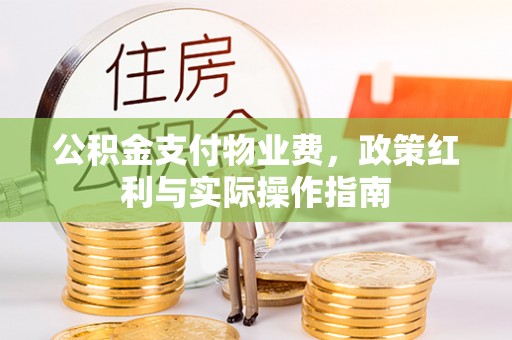 嘉善公积金支付物业费，政策红利与实际操作指南