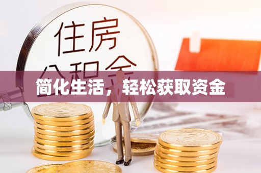 嘉善简化生活，轻松获取资金