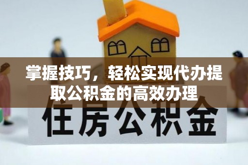 嘉善掌握技巧，轻松实现代办提取公积金的高效办理